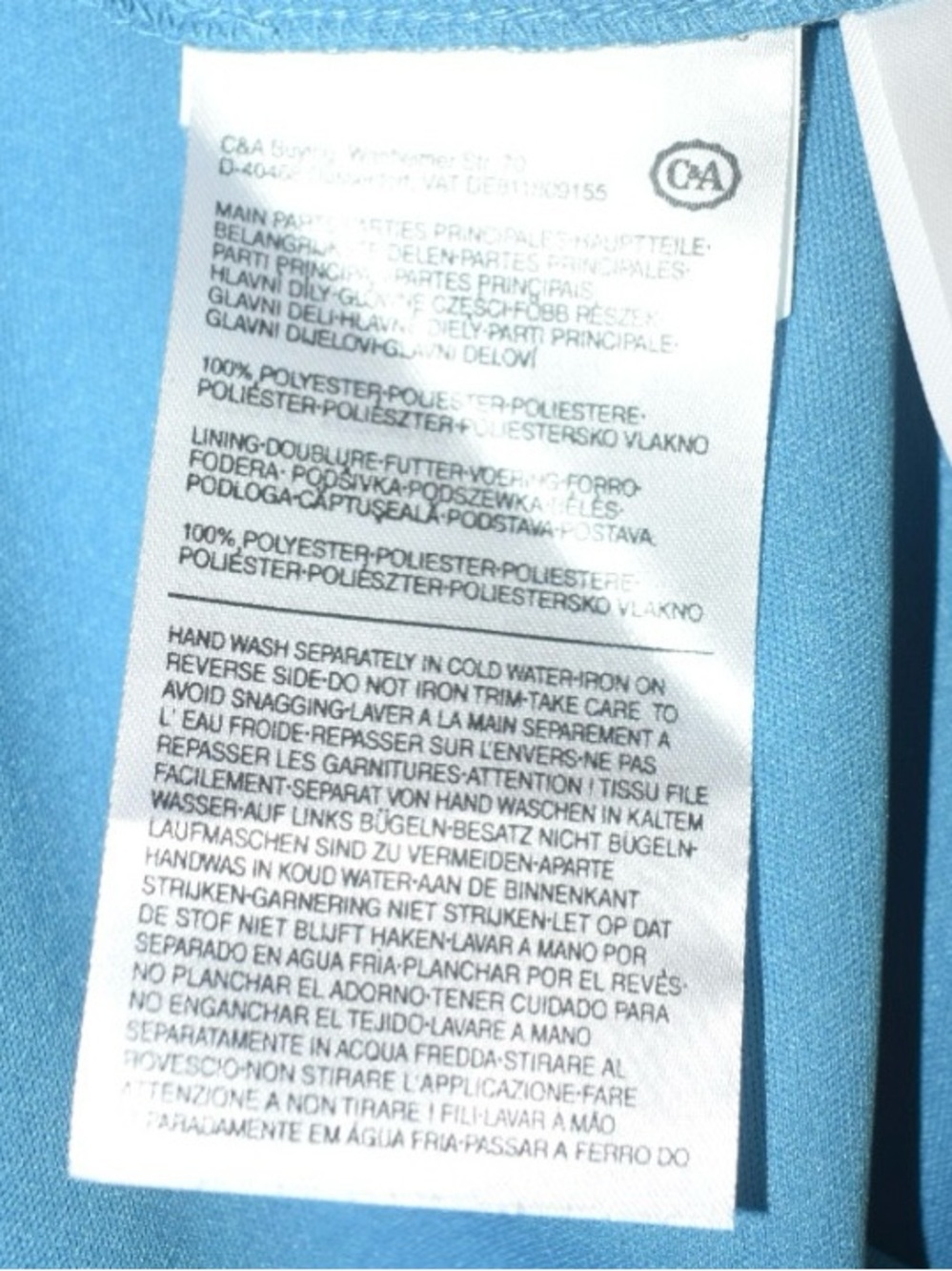 Light Blue Long-Sleeve Ruffle Overlay Dress - Picture 6 of 6